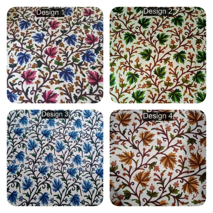 Kashmiri Cushion Cover with Crewel Embroidery | 16, 18, 24 Inch | Set of 2 | Noorbagh