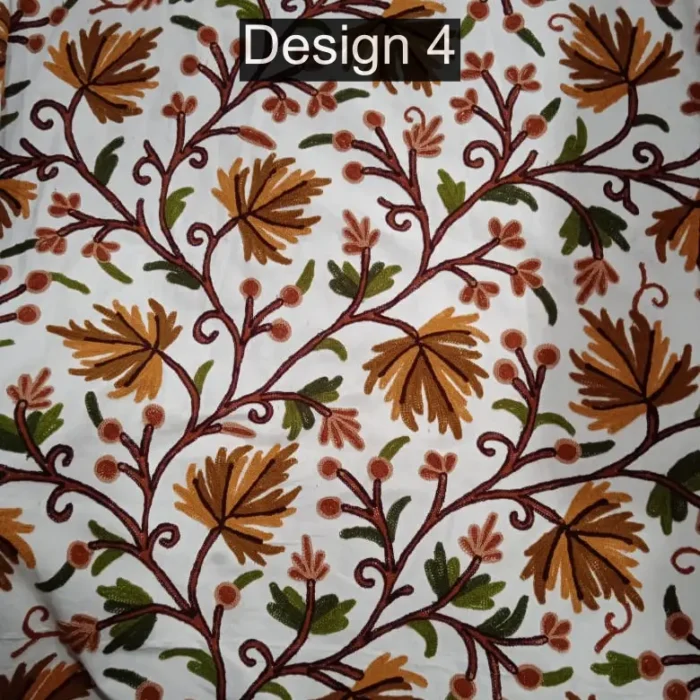 Kashmiri Dining Table Cover With Crewel Embroidery (6*4 feet) - Image 5