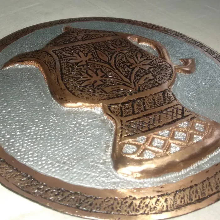 Wall Plate Pure Copper and Hand Engraved | Samavar Design - Image 2