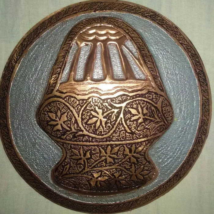 Pure Copper Hand Engraved Wall Plate with Kangri Design