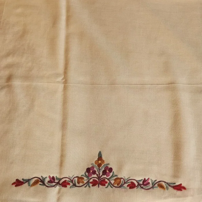 Kashmiri Yellow Hand Aari Embroidered Cotton Suit for Gulnaaz - Image 3