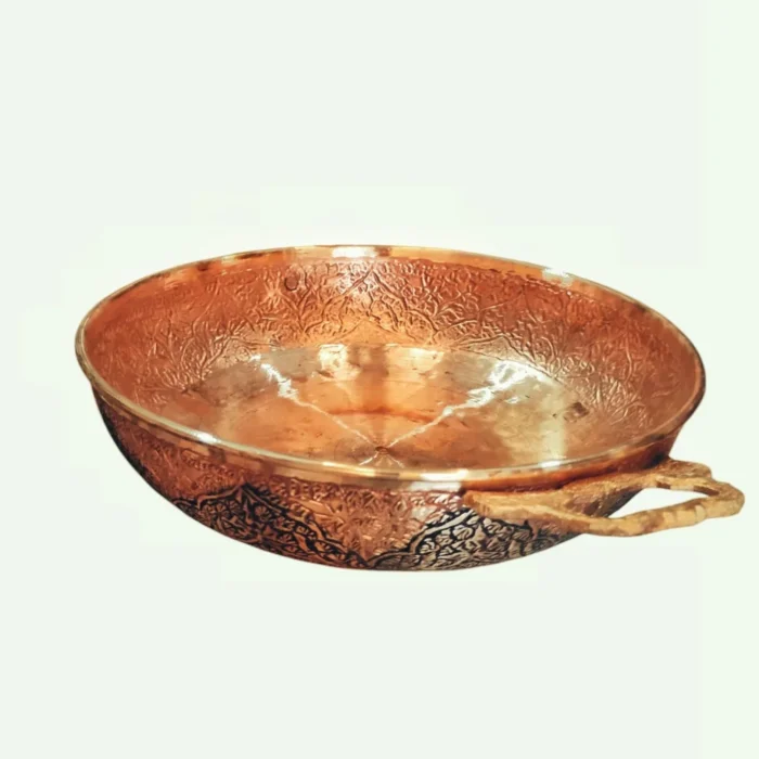 Kashmiri Copper Frying Pan | Hand Carved - Image 2