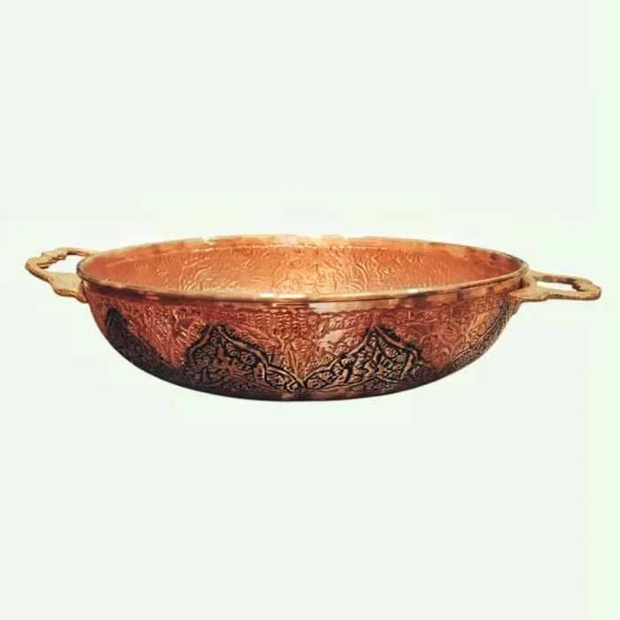 Kashmiri Copper Frying Pan | Hand Carved - Image 3