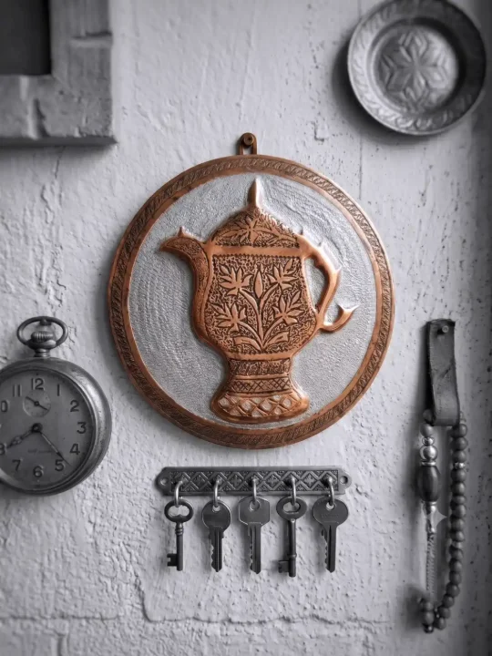Wall Plate Pure Copper and Hand Engraved | Samavar Design