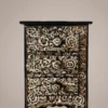 Hand Painted Black Kashmiri Almirah in Paper Machie with 3 Drawers