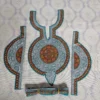 Kashmiri Blue and Silver Tilla and Needle Embroidered Sleeves - Neck Patch with Lace