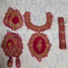 Pink Kashmiri Tilla Embroidered Zoani Patch with Bootis and Lace