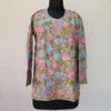 Green Short Georgette Kurti with Chinari Ari Work -  Dal Jheel