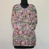 Creamy Short Georgette Kurti with Chinari Ari Work -  Dal Jheel
