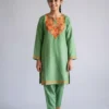 Inaya Cotton Keshir Aari Embroidery Kurti Set for Girl (8-9 Years)