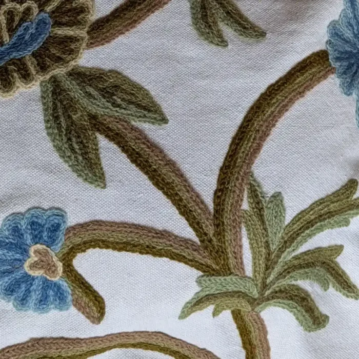 Set of 2 Cushion Covers and 2 pillow Covers with Hand Crewel Work - Image 4