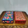 Set of 2 Kashmiri Paper Machie Rectangular Flat Boxes