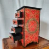 Hand Painted Kashmiri Paper Machie Black base Almirah
