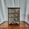 Hand Painted Black Kashmiri Almirah in Paper Machie with 3 Drawers