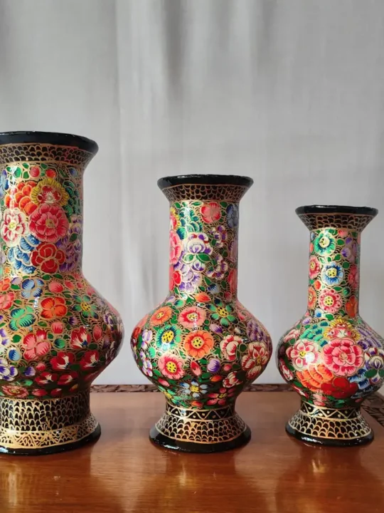 paper machie flower vase set