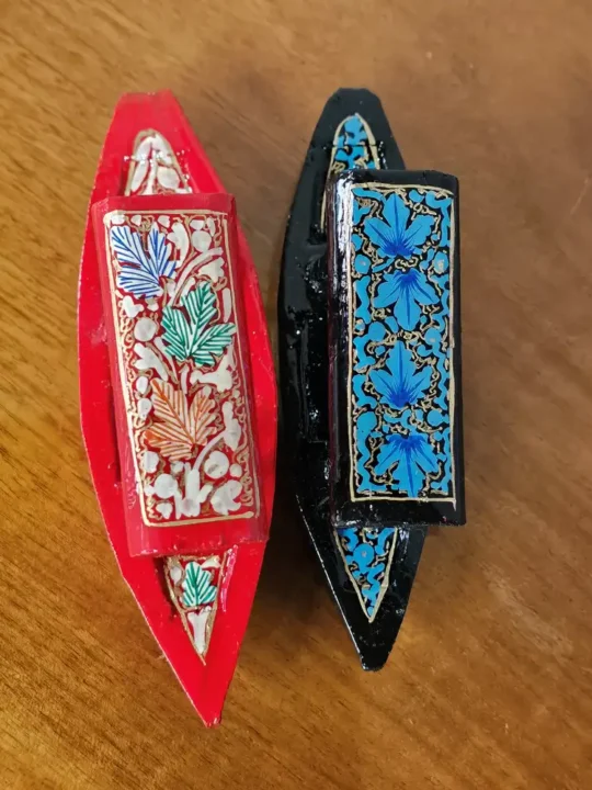 Kashmiri Paper Machie Shikara | Set of 2 - Image 2