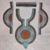 Kashmiri Blue and Silver Tilla and Needle Embroidered Sleeves - Neck Patch with Lace