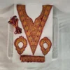 V Shape Tilla Embroidered Kashmiri Patch with Bootis and Laces