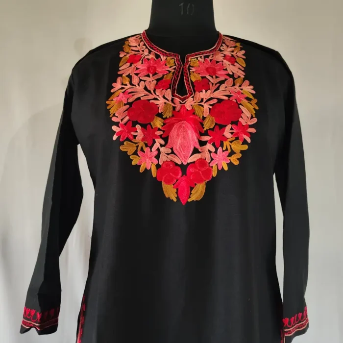 Koshur Cotton Aari Work Sehr Kurti Set for Teenage Girl (12-13 Years) - Image 2