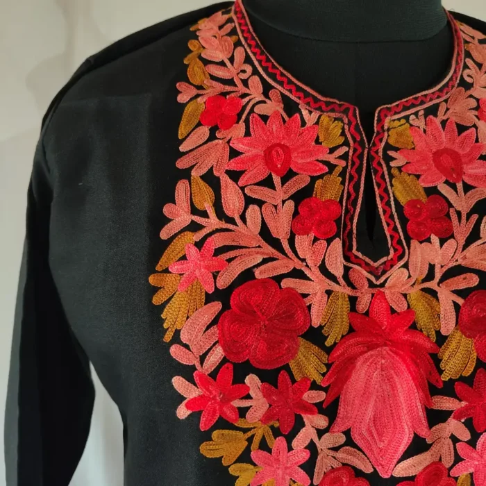 Koshur Cotton Aari Work Sehr Kurti Set for Teenage Girl (12-13 Years) - Image 3