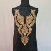 Black 2PC Kashmiri Ruby Cotton Suit With Hand Aari work- Zohra