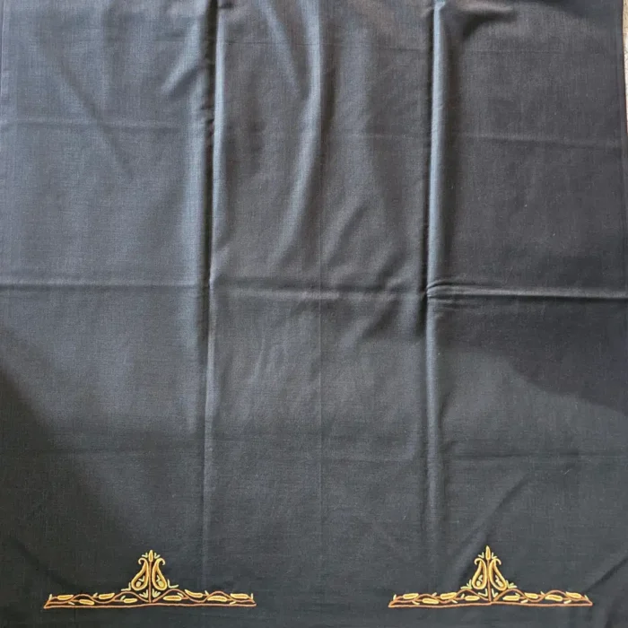 Black 2PC Kashmiri Ruby Cotton Suit With Hand Aari work- Zohra - Image 4