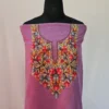 Purple 2PC Kashmiri Ruby Cotton Suit With Hand Aari work- Zohra