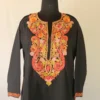 Kashmiri Black Aari Embroidered Summer Cool Kurti for Roshni