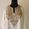 Cream Summer Cool Zunaira Kashmiri Aari Embroidered Kurti