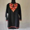 Kashmiri Summer Cool Black Kurti with Aari Work