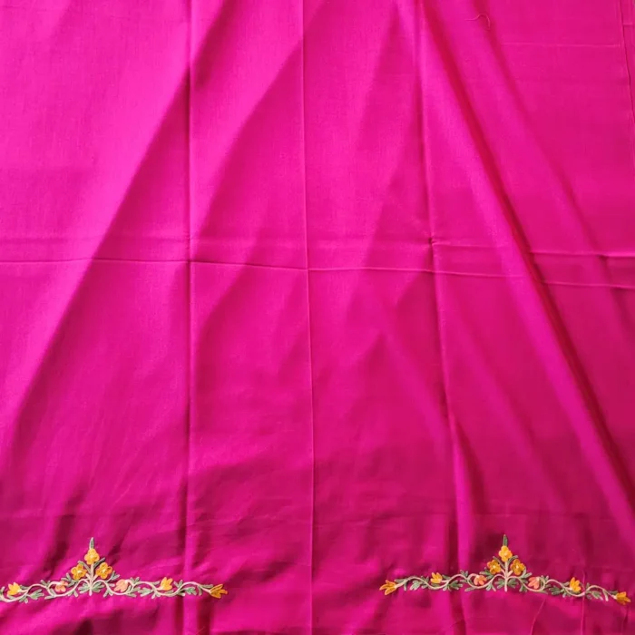 Magenta 2PC Summer Cool Kashmiri Suit With Hand Ari embroidery - Zohra - Image 4