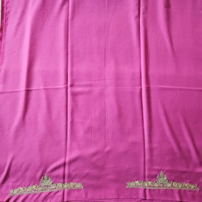 Pink 2PC Summer Cool Kashmiri Suit With Hand Ari embroidery - Zohra - Image 4