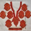 Maroon Eidgah Patch with Bootis and Lace - Tilla Embroidered from Kashmir