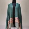 Green Kashmiri Womens Stole with Kani Work Palla in Wool