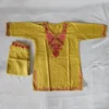 kids aari work Sea green kurta set in ruby cotton