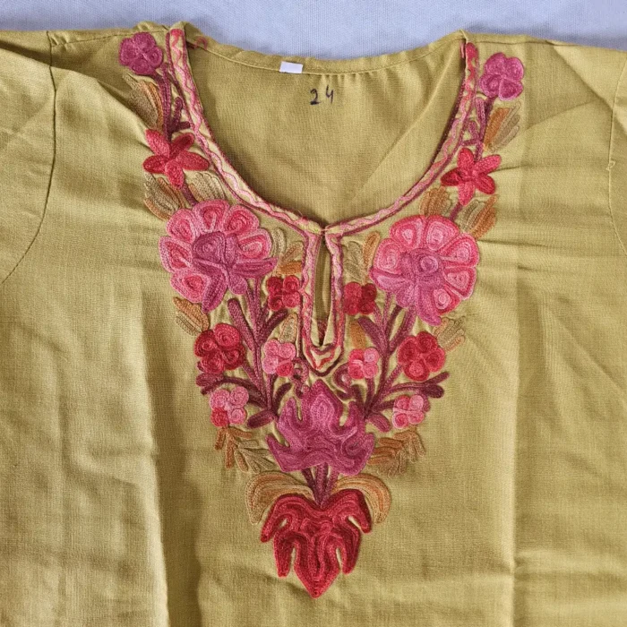 Cotton Kashmiri Aari Embroidery Teenage Girl Shaista Kurta Set (4-5 years) - Image 2
