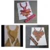 Set of 3 Tilla Patches: Pink, Golden, and Green