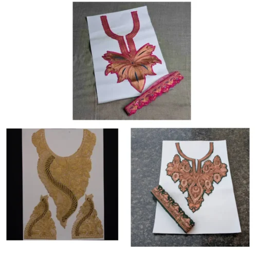 Set of 3 Tilla Patches: Pink, Golden, and Green