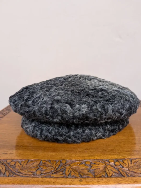 Greyish Black Elite Round Karakul Cap