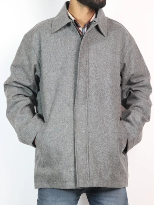 Kashmir Poshish Tweed Handloom Fabric Full Sleeve Jacket for Men