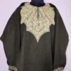 Mehndi Green Tweed Pheran with Aari Embroidery Work