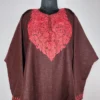 Wine Tweed Women’s Pheran Featuring Aari Work