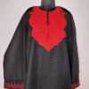 Black Tweed Women’s Pheran Featuring Aari Work