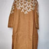 Kashmiri Poshish Tweed Tilla Work Brown Pheran