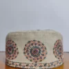 Haji Qadiri Kashmiri Cream Premium Pashmina Hand Sozni Work Cap