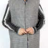 Kashmiri Grey Men’s Waistcoat Made from Poshish Tweed Handloom Fabric