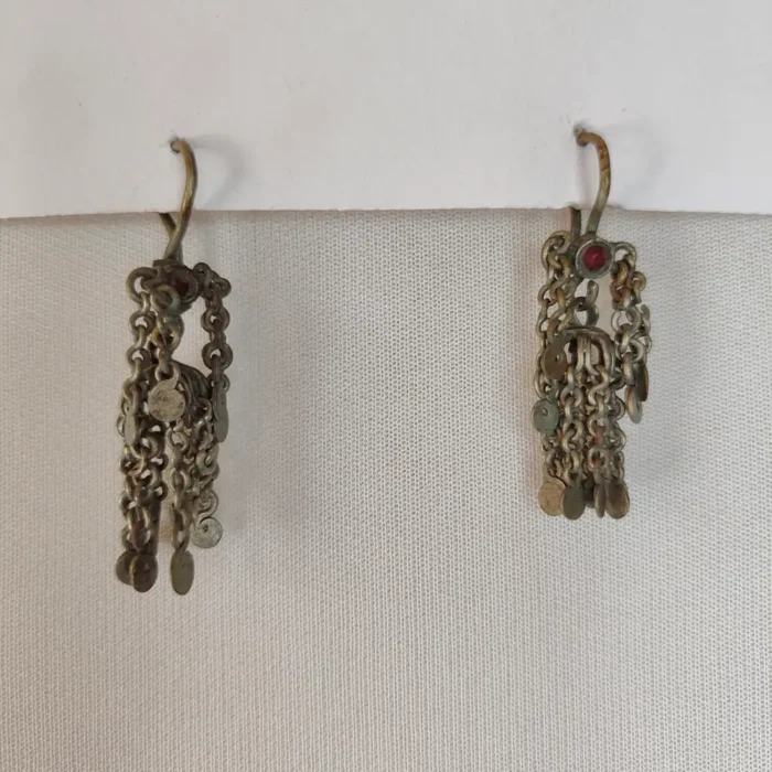 Jhumka Earrings Silver Antique from Kashmir  | Regal Treasure - Image 3