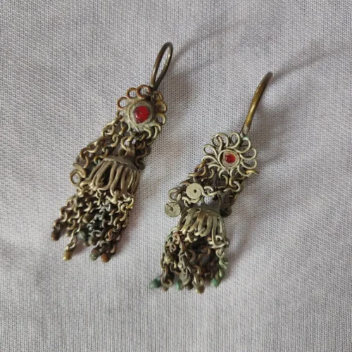 Kashmiri Earrings in Silver Vintage | Heritage Jewelry
