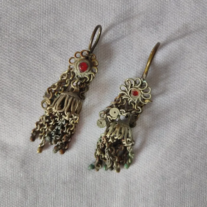 Kashmiri Earrings in Silver Vintage | Heritage Jewelry