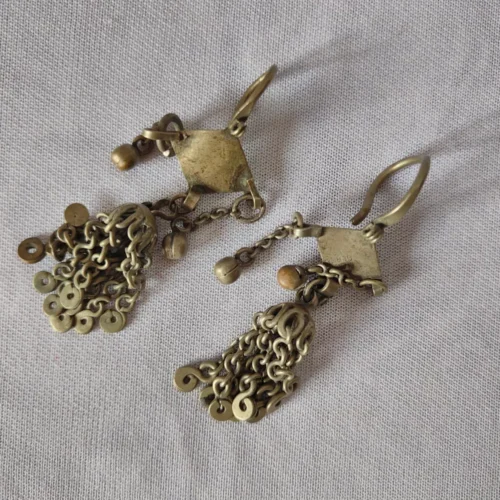 Kashmiri Antique Silver Earrings | Classic Ornament